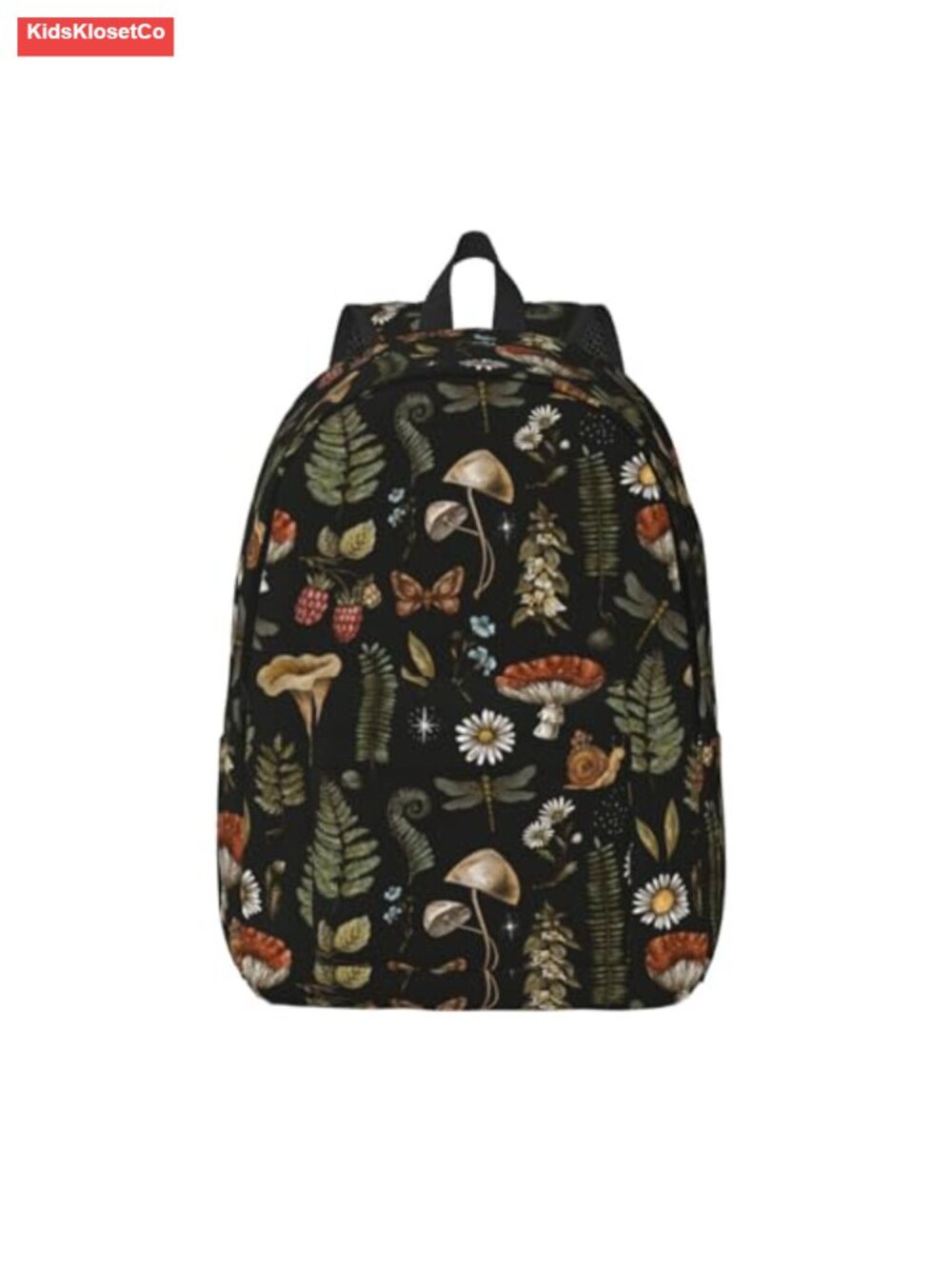 Vintage Mushroom Canvas Backpack 17 Inch Laptop Daypack